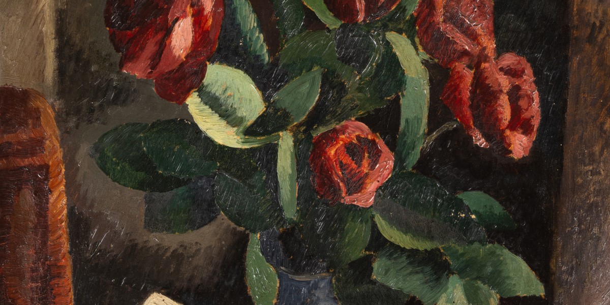 Nature morte aux roses et au livre